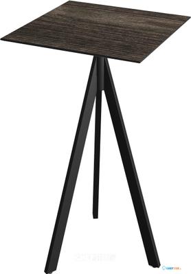 Essentials Infinity Tripod Statafel Zwart Frame + Riverwashed Wood HPL 70x70 cm - 140041477 1