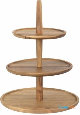 Olympia Acaciahouten Etagère 305(Ø) X 395(h)mm, Olympia FE152