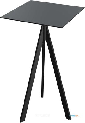 Essentials Infinity Tripod Statafel Zwart Frame + Zwart HPL 70x70 cm - 140041077