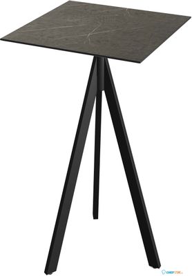Essentials Infinity Tripod Statafel Zwart Frame + Midnight Marble HPL 70x70 cm - 140041677