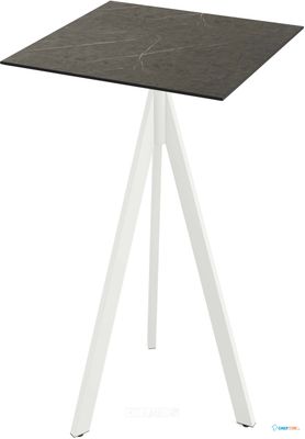 Essentials Infinity Tripod Statafel Wit Frame + Midnight Marble HPL 70x70 cm - 140051677