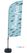 Syna Beach Flag Alu Wind Complete Set Verse Vis Frans ECO Printmateriaal - BFAW310-WT21-I497ECO