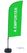 Syna Beach Flag Alu Wind Complete Set Take Away Groen Frans - BFAW310-WT21-I594ECO