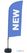 Syna Beach Flag Alu Wind Complete Set Nieuw Blauw Engels - BFAW310-WT21-I77