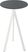 Essentials Infinity Tripod Statafel Wit Frame + Zwart HPL 70 cm - 140051070