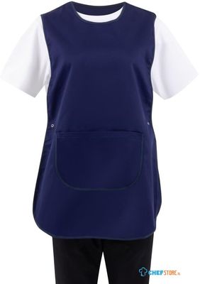 Whites Overgooierschort Met Zak Navy Blue - Whites Chefs Clothing B044