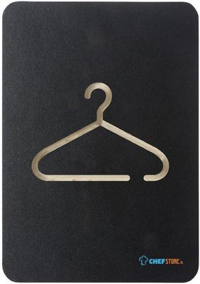 Europel Pictogram Bord Garderobe Zwart - HU470