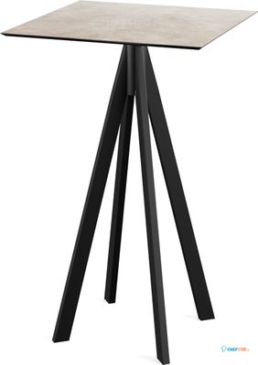 Infinity Statafel Zwart Frame + Moonstone HPL 70x70 cm - Essentials 120041377