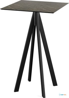 Infinity Statafel Zwart Frame + Midnight Marble HPL 70x70 cm - Essentials 120041677