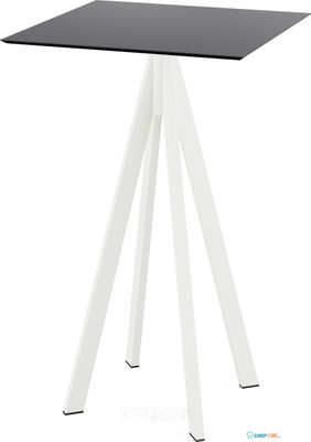 Infinity Statafel Wit Frame + Zwart HPL 70x70 cm - Essentials 120051077