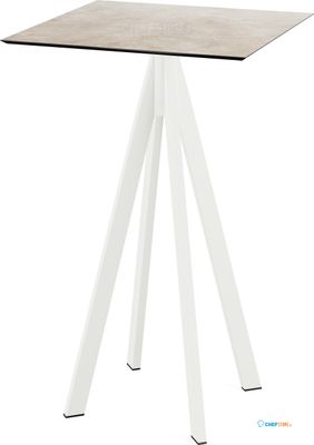 Infinity Statafel Wit Frame + Moonstone HPL 70x70 cm - Essentials 120051377