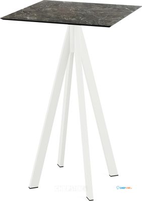 Infinity Statafel Wit Frame + Galaxy Marble HPL 70x70 cm - Essentials 120051577