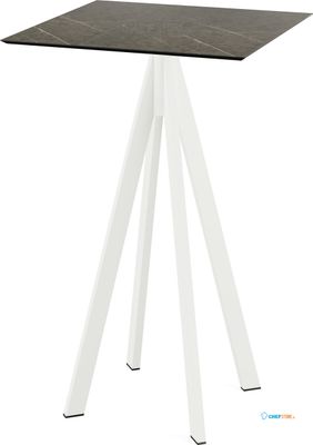 Infinity Statafel Wit Frame + Midnight Marble HPL 70x70 cm - Essentials 120051677