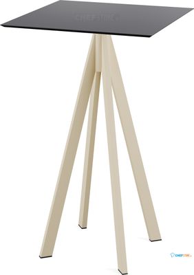 Infinity Statafel Zand Frame + Zwart HPL 70x70 cm - Essentials 120061077
