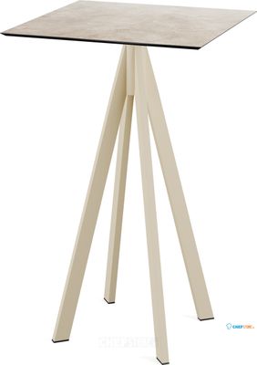 Infinity Statafel Zand Frame + Moonstone HPL 70x70 cm - Essentials 120061377