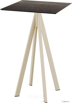 Infinity Statafel Zand Frame + Riverwashed Wood HPL 70x70 cm - Essentials 120061477