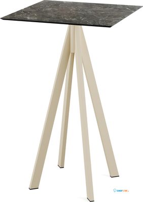 Infinity Statafel Zand Frame + Galaxy Marble HPL 70x70 cm - Essentials 120061577