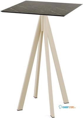 Infinity Statafel Zand Frame + Midnight Marble HPL 70x70 cm - Essentials 120061677