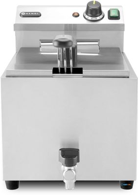 Friteuse Profi Line met Aftapkraan - 10L, 400V, Profi Line, 10L, 400V/6600W, 302x687x(H)375mm - Hendi 209424