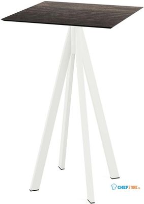 Infinity Statafel Wit Frame + Riverwashed Wood HPL 70x70 cm - Essentials 120051477