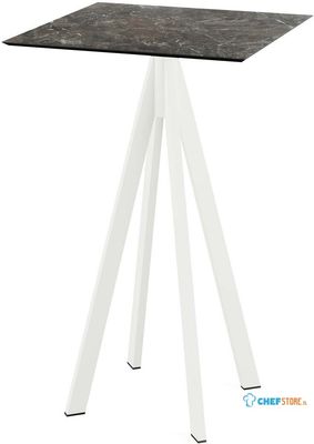 Infinity Statafel Wit Frame + Galaxy Marble HPL 70x70 cm - Essentials 120051577