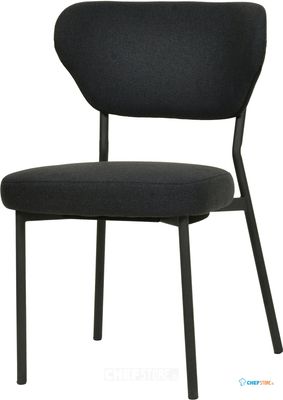 Essentials Duko Stapelbare Stoel Gestoffeerd Zwart - 51024 1