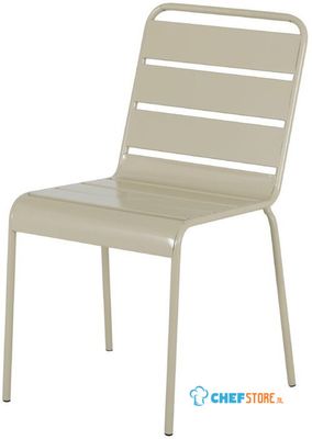 HZ819 Bolero Amalfi Gelat Staal Stoel Taupe (4 stuks)