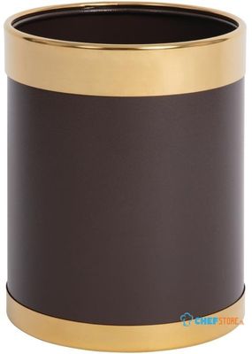 Bolero prullenbak bruin met gouden rand | Y804