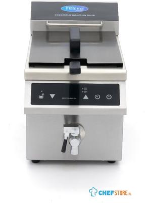 Maxima Frituurpan - 8 L - 1 Mand - Inductie - met Tapkraan - 09371090