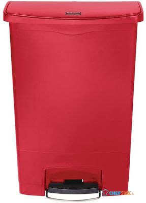 Rubbermaid Slim Jim Front Step pedaalemmer 90ltr rood - GL038