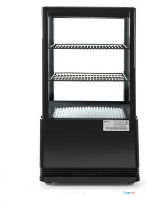 Gekoelde display kast | Zwart | 58L-82cm(h) l anti-condens | Arktic 233627