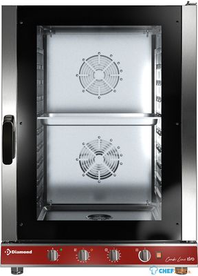Diamond DFV1011/CMC Elektrische stoom/convectieoven, 10x GN 1/1 mechanisch