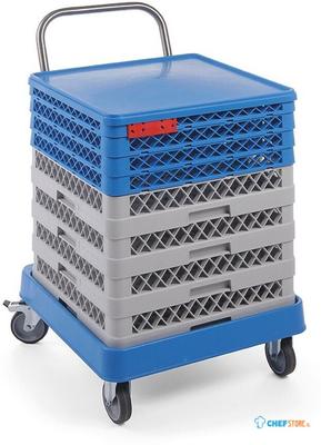 Hendi Trolley met handgreep voor vaatwaskorven |877197 1