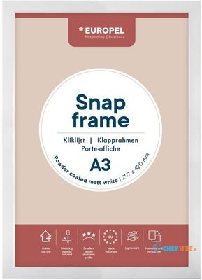 Europel Snap Frame A3 25mm Mat Wit - HU445