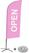 Syna Beach Flag Alu Wind Complete Set Open Roze Engels Kruisvoet - BFAW310-CB30-WB-I55