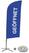 Syna Beach Flag Alu Wind Complete Set Open Blauw Duits Kruisvoet - BFAW310-CB30-WB-I58