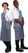 Whites waterdicht schort blauw-wit gestreept | A580 8