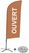 Syna Beach Flag Alu Wind Complete Set Open Bruin Frans Kruisvoet - BFAW310-CB30-WB-I491