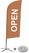 Syna Beach Flag Alu Wind Complete Set Open Bruin Engels Kruisvoet - BFAW310-CB30-WB-I59