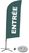 Syna Beach Flag Alu Wind Complete Set Ingang Grijs Frans Kruisvoet - BFAW310-CB30-WB-I600