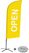 Syna Beach Flag Alu Wind Complete Set Open Geel Engels Kruisvoet - BFAW310-CB30-WB-I61