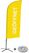 Syna Beach Flag Alu Wind Complete Set Open Geel Duits Kruisvoet - BFAW310-CB30-WB-I62