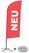 Syna Beach Flag Alu Wind Complete Set Nieuw Rood Duits Kruisvoet - BFAW310-CB30-WB-I90
