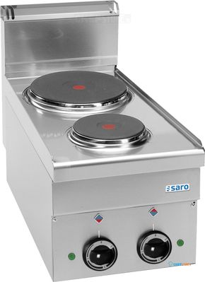 SARO Elektrisch Fornuis 2 Velden Tafelmodel 600 Line Model E26 - 504-1055 1