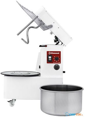 Spiraalkneder 33 Liters Kantelbare Kop - Verwijderbare Kuip - 2 Snelheden - Timer - op Wielen - Diamond FD33AL/T2V-L-230/3- 1