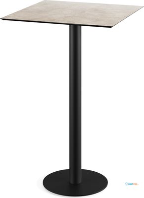 Urban Statafel Zwart Frame + Moonstone HPL 70x70 cm - Essentials 130041377
