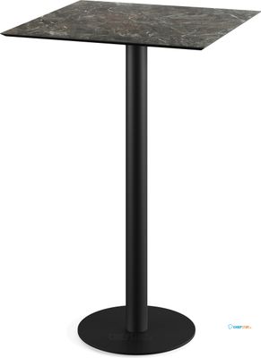 Urban Statafel Zwart Frame + Galaxy Marble HPL 70x70 cm - Essentials 130041577