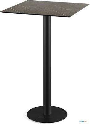 Urban Statafel Zwart Frame + Midnight Marble HPL 70x70 cm - Essentials 130041677