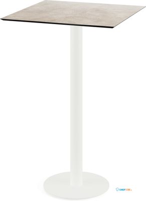 Urban Statafel Wit Frame + Moonstone HPL 70x70 cm - Essentials 130051377