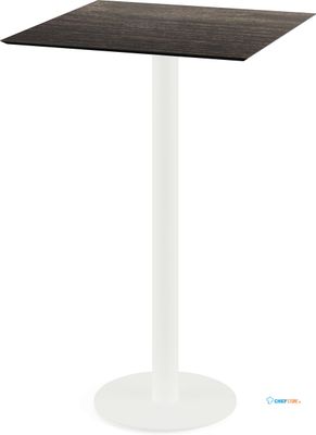 Urban Statafel Wit Frame + Riverwashed Wood HPL 70x70 cm - Essentials 130051477